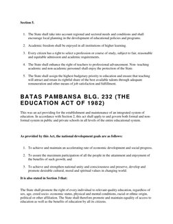 Legal Foundations of Philippine Education | PDF | State School | Teachers