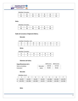 7 
Medidas Tomadas: 
 
 
 
 
 
1 
2 
3 
4 
5 
6 
7 
50 
50 
50 
50 
50 
50 
50 
 
Biela: 
Medidas Tomadas: 
 
 
 
 
1