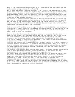 What is the research problem/question? [e.g., "How should the individual and the 
state relate during periods of conflict?"]