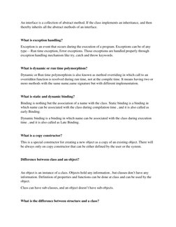 OOP Interview Questions and Answers | PDF | Inheritance (Object ...