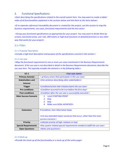 Functional Specification Document Template | PDF | Application ...