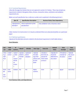Functional Specification Document Template | PDF | Application ...