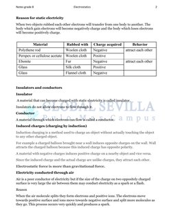 Grade 8 Electrostatics Notes | PDF | Electric Charge | Electrostatics