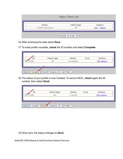 Client Profile Registration System: User's Manual For Individual ...