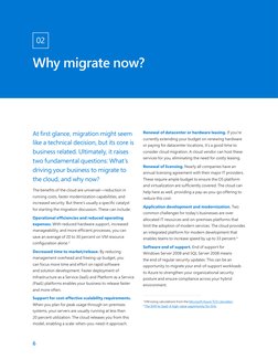 6
At first glance, migration might seem 
like a technical decision, but its core is 
business related. Ultimately, it raises