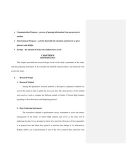 Budgeting Practices of Grade 12 Students | PDF | Survey Methodology ...