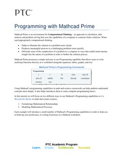 Programming With Mathcad Prime | PDF | Function (Mathematics) | Area