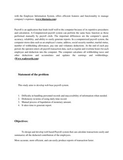 with the Employee Information System, offers efficient features and functionality to manage 
company's expenses. (www.blastas