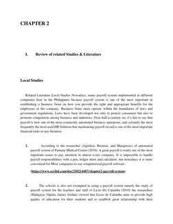 CHAPTER 2 
 
 
 
I. 
Review of related Studies & Literature 
 
 
 
 
Local Studies 
 
Related Literature Local Studies Nowada