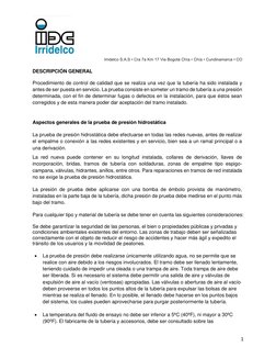 Irridelco S.A.S • Cra 7a Km 17 Via Bogotá Chía • Chía • Cundinamarca • CO 
 
 
1 
DESCRIPCIÓN GENERAL