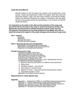 Cargo Securing Manual Overview | PDF | Cargo | Ships
