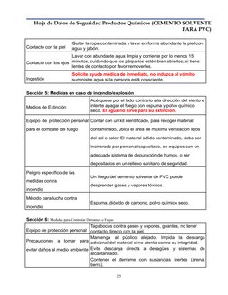 ____________________________________________________________________ 
Hoja de Datos de Seguridad Productos Químicos (CEMENTO