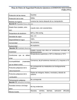 ____________________________________________________________________ 
Hoja de Datos de Seguridad Productos Químicos (CEMENTO