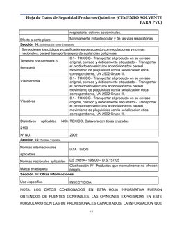____________________________________________________________________ 
Hoja de Datos de Seguridad Productos Químicos (CEMENTO
