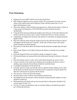 Solid Block Work Method Statement | PDF | Masonry | Concrete