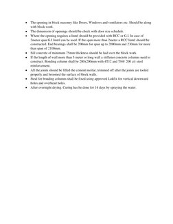 Solid Block Work Method Statement | PDF | Masonry | Concrete