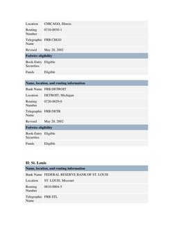 Frb Filing Code Federal Reserve Bank Routing Numbers | PDF | Fedwire | Federal Reserve ...
