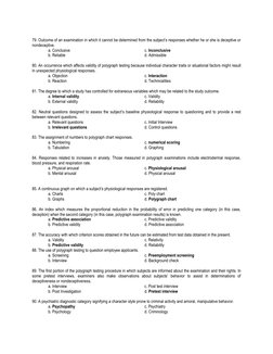 Polygraph Examination Overview | PDF | Polygraph | Validity (Statistics)