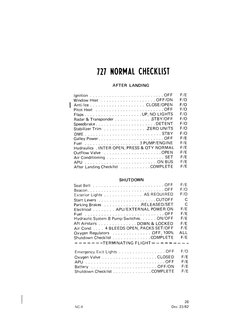 Boeing 727 Checklist Overview | PDF