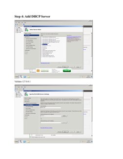 Step 4: Add DHCP Server
Validate 127.0.0.1

