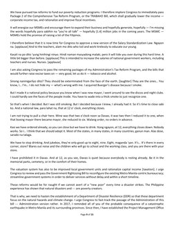 Page 9 of 15 
 
We have pursued tax reforms to fund our poverty reduction programs. I therefore implore Congress to immediate