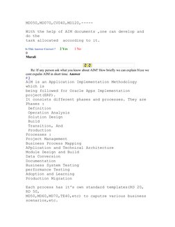 Overview of Oracle AIM Methodology | PDF | Databases | Business Process