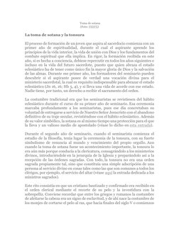 Toma de sotana 
(Foto: FSSPX) (https://sspx.org/en/news-events/news/31-seminarians-take-cassock) 
 
La toma de sotana y la t
