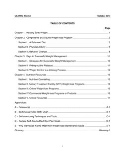 Army Weight Management Guide | PDF | Dietitian | Weight Loss