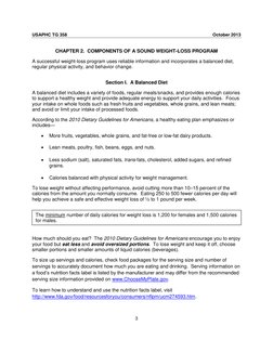 Army Weight Management Guide | PDF | Dietitian | Weight Loss
