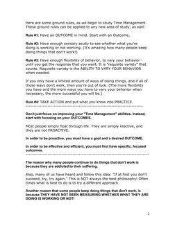 2
Here are some ground rules, as we begin to study Time Management.
These ground rules can be applied to any new area of stud