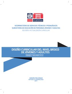 Diseño Curricular para Jóvenes y Adultos | PDF | Plan de estudios ...