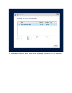  
[7] Installation of Windows Server starts. During installation, computer restarts for few times.  
