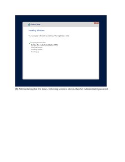  
[8] After restarting for few times, following screen is shown, then Set Administrator password.  
