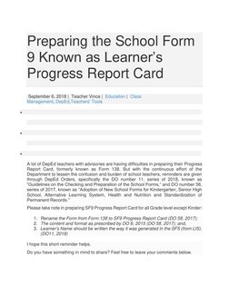 Preparing School Form 9 Guidelines | PDF | Curriculum | Government