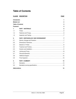 

	
  
Page 3 
 
Table of Contents 
 
 
CLAUSE 
DESCRIPTION 
PAGE 
 
Introduction 
1 
Module L