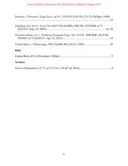 iv 
 
Sweeney v. Prisoners’ Legal Servs. of N.Y., 538 N.Y.S.2d 370, 371-72 (3d Dep’t 1989).
 ................................