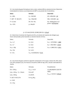 Ejercicios Resueltos Ley de Dalton | PDF | Mole (Unidad) | Gases
