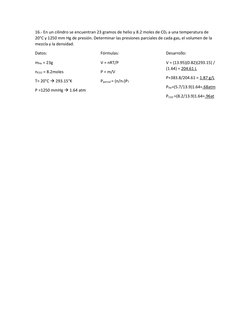 Ejercicios Resueltos Ley de Dalton | PDF | Mole (Unidad) | Gases