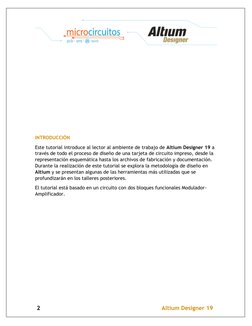 2                                                                      Altium Designer 19  
INTRODUCCIÓN 
Este tutorial