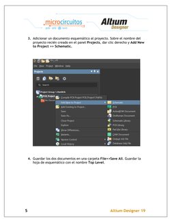 5                                                                      Altium Designer 19  
3. Adicionar un documento es