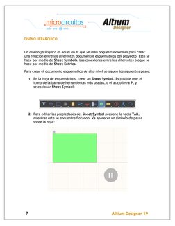 7                                                                      Altium Designer 19  
DISEÑO JERÁRQUICO 
 
Un dise