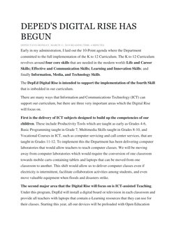 Project Rise Deped DepEd's Digital Rise Program Overview | PDF | Educational Technology ...
