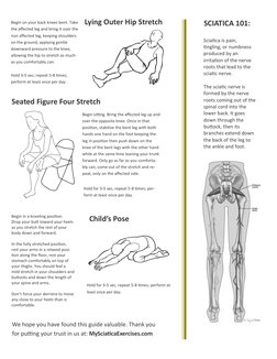 Printable Sciatica Exercise Guide | PDF | Diseases And Disorders ...