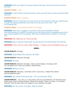 SCROOGE: Well, you realise if you give money  (https://www.definitions.net/definition/money)to the poor, they won't be poor a