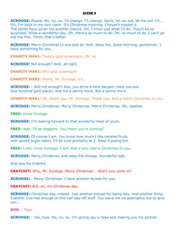 SCENE 9 
SCROOGE: Please. No, no, no. I'll change. I'll change. Spirit, let me out, let me out. I'll... 
Oh, I'm back in my o