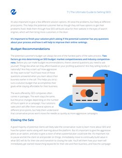 7 | The Ultimate Guide to Selling SEO
It’s also important to give a few diﬀerent solution options. All solve the problems, bu