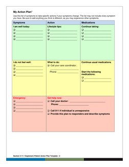 Medactionplan Example 4 Patient Action Plan Template | PDF | Breathing | Cough