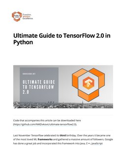 Ultimate Guide To Tensorflow 2.0 in Python | PDF | Artificial Neural ...