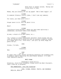 Kids start to gather around, Murray and
Dionne play to them.
MURRAY
Woman, why you blowing off all my pages? Who’s been ta