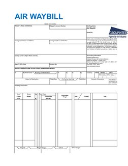 Airbill Air Waybill Template and Instructions | PDF | Economies | Transport